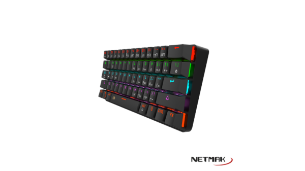 Teclado Mecanico NETMAK Dominate Negro Switches Blue - Imagen 2