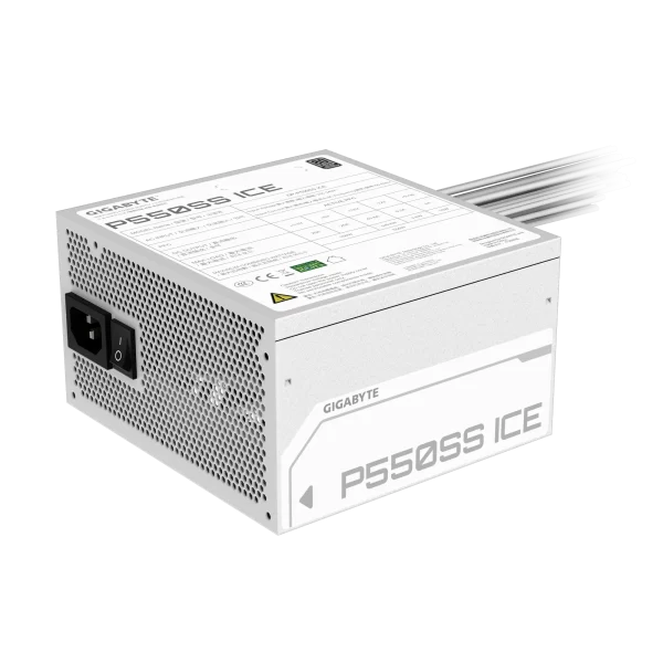 Fuente GIGABYTE 550W Ice Silver 80 Plus White - Imagen 4