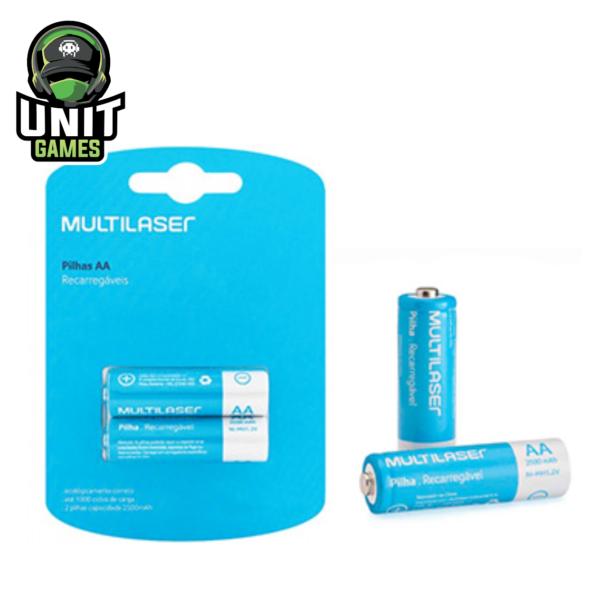 Pilas Recargables MULTILASER AA 2500mAh (Por Unidad)