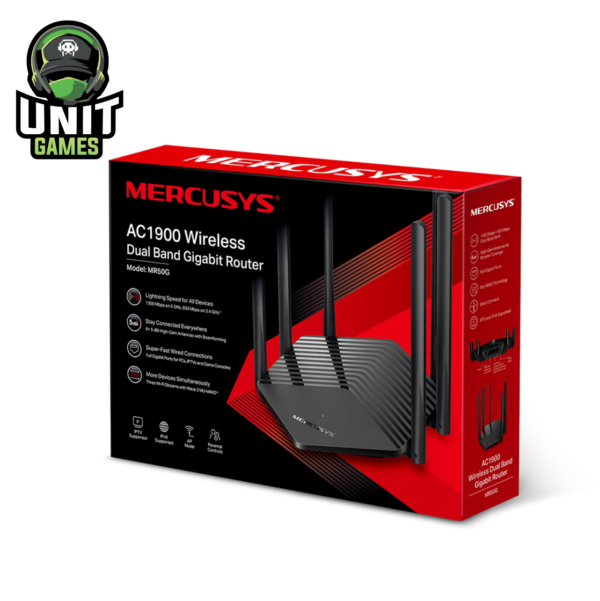 Router Wireless MERCUSYS MR50G AC1900 6 antenas