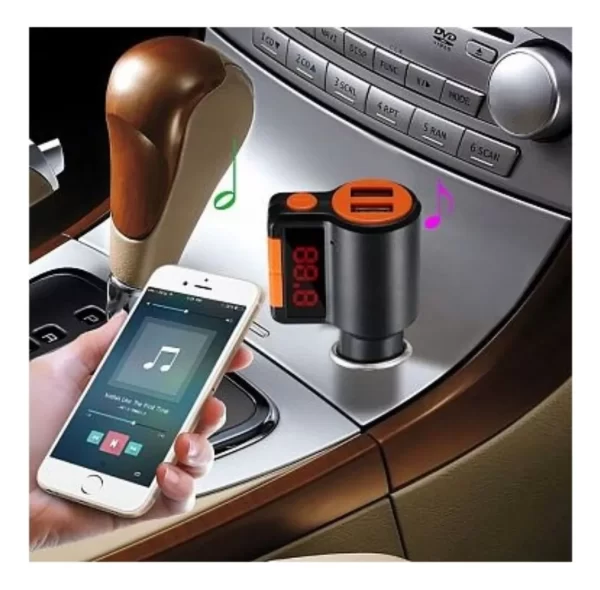 Transmisor Modulador FM con cargador para Auto Bluetooth Fulltotal KCB-905 - Imagen 4