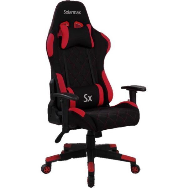 Silla Gamer SOLARMAX SXGC-7007 Rojo y Negra con Parlante - Imagen 2