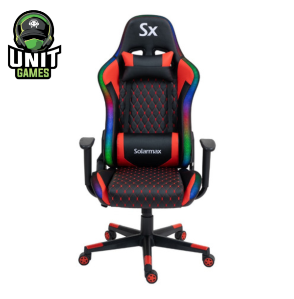 Silla Gamer SOLARMAX SXGC-7086 Roja RGB