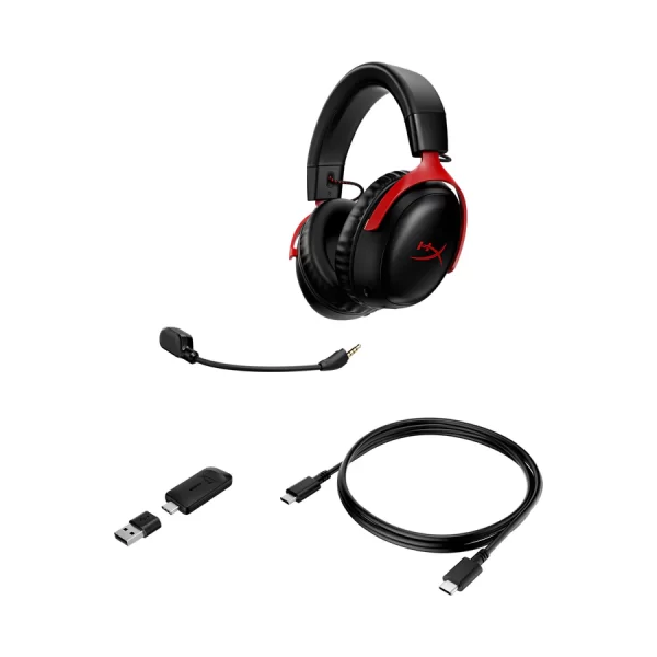 Auricular HYPERX Cloud III Wireless Black / Red - Imagen 5