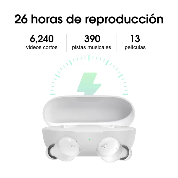 Auriculares Bluetooth QCY T17 White - Imagen 2