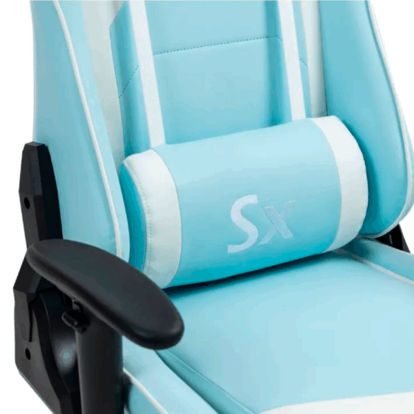 Silla Gamer SOLARMAX SXGC-5001-CL Celeste - Imagen 4