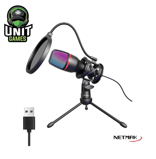 Microfono NETMAK NM-MS786 RGB Streaming USB