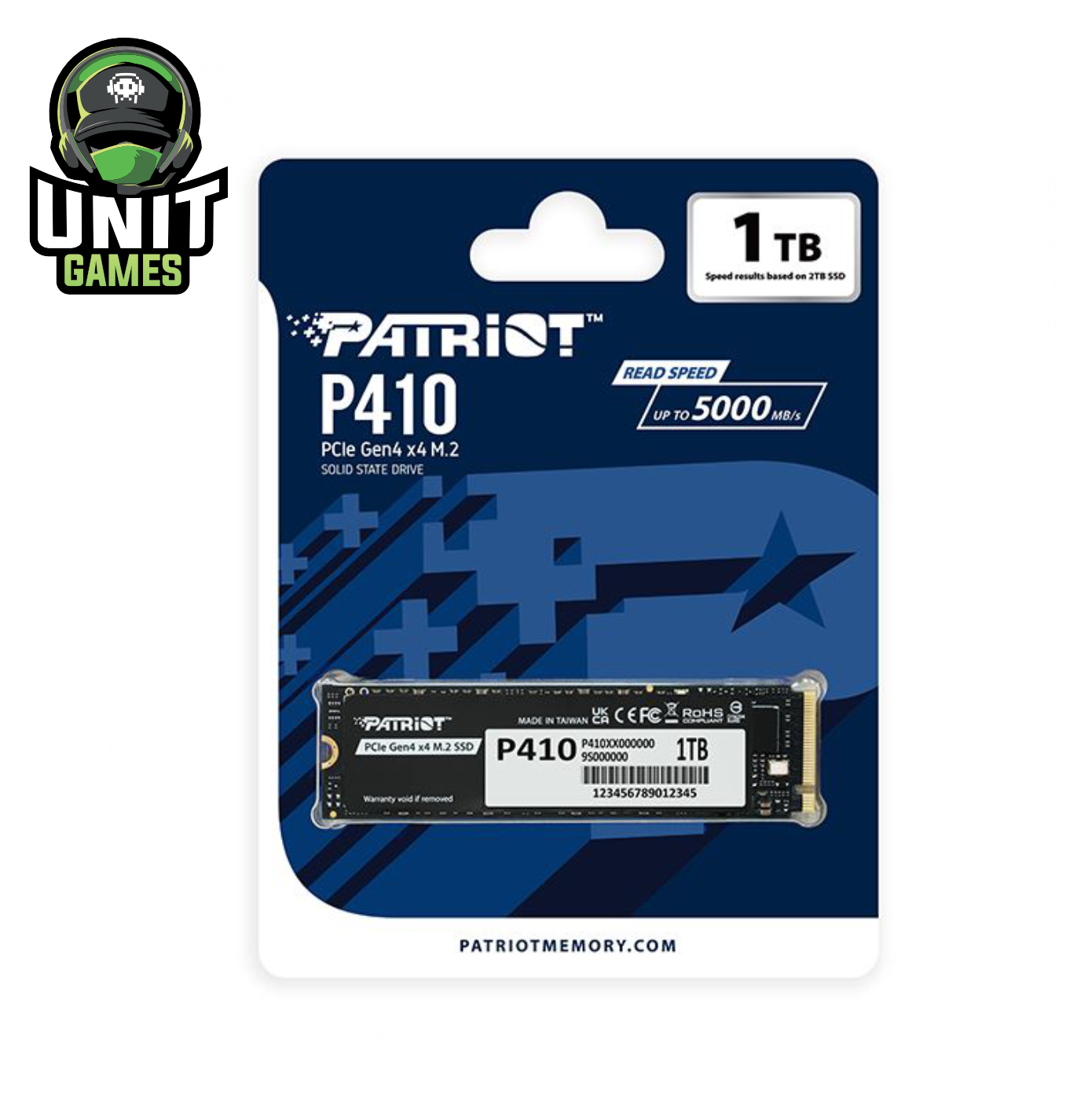SSD PATRIOT P410 1TB PCIe 4.0 Nvme