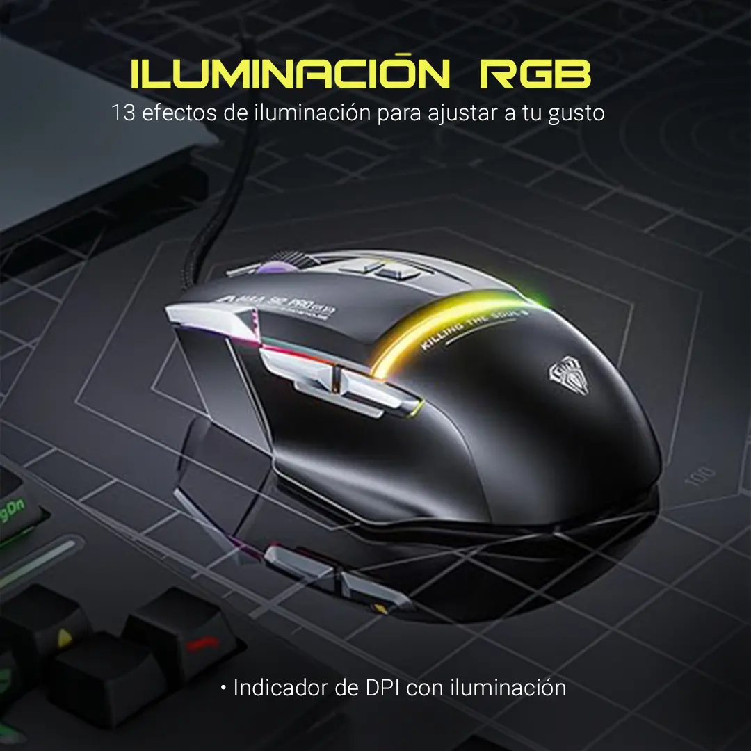 Mouse AULA S12 Pro Wired Black - Imagen 3