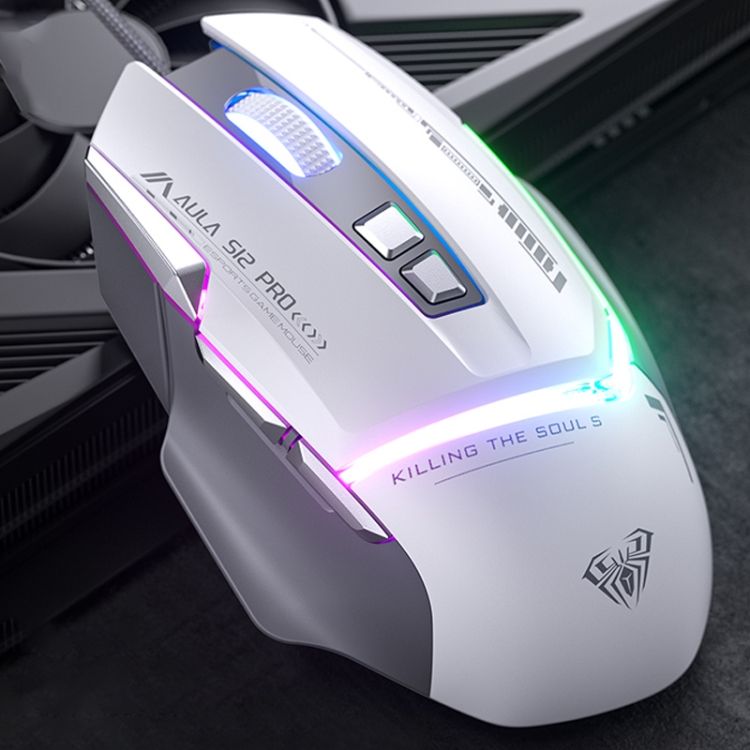 Mouse AULA S12 Pro Wired White - Imagen 2