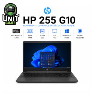Notebook HP 255 G10 Ryzen 7 7730U 16GB 15.6"