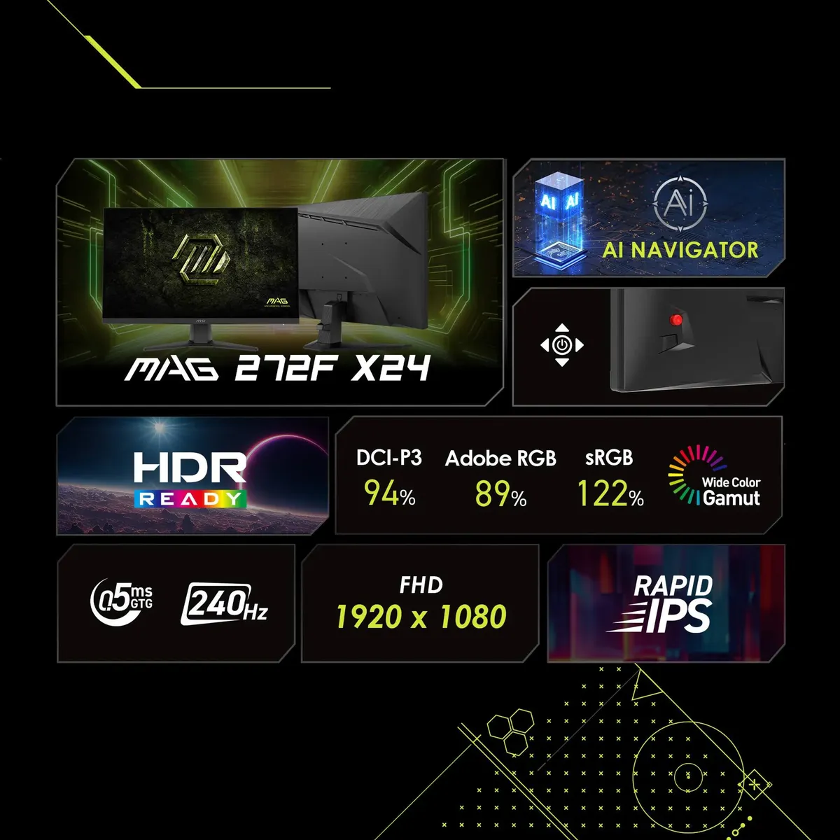 Monitor MSI MAG 272F X24 27" 240Hz - Imagen 5