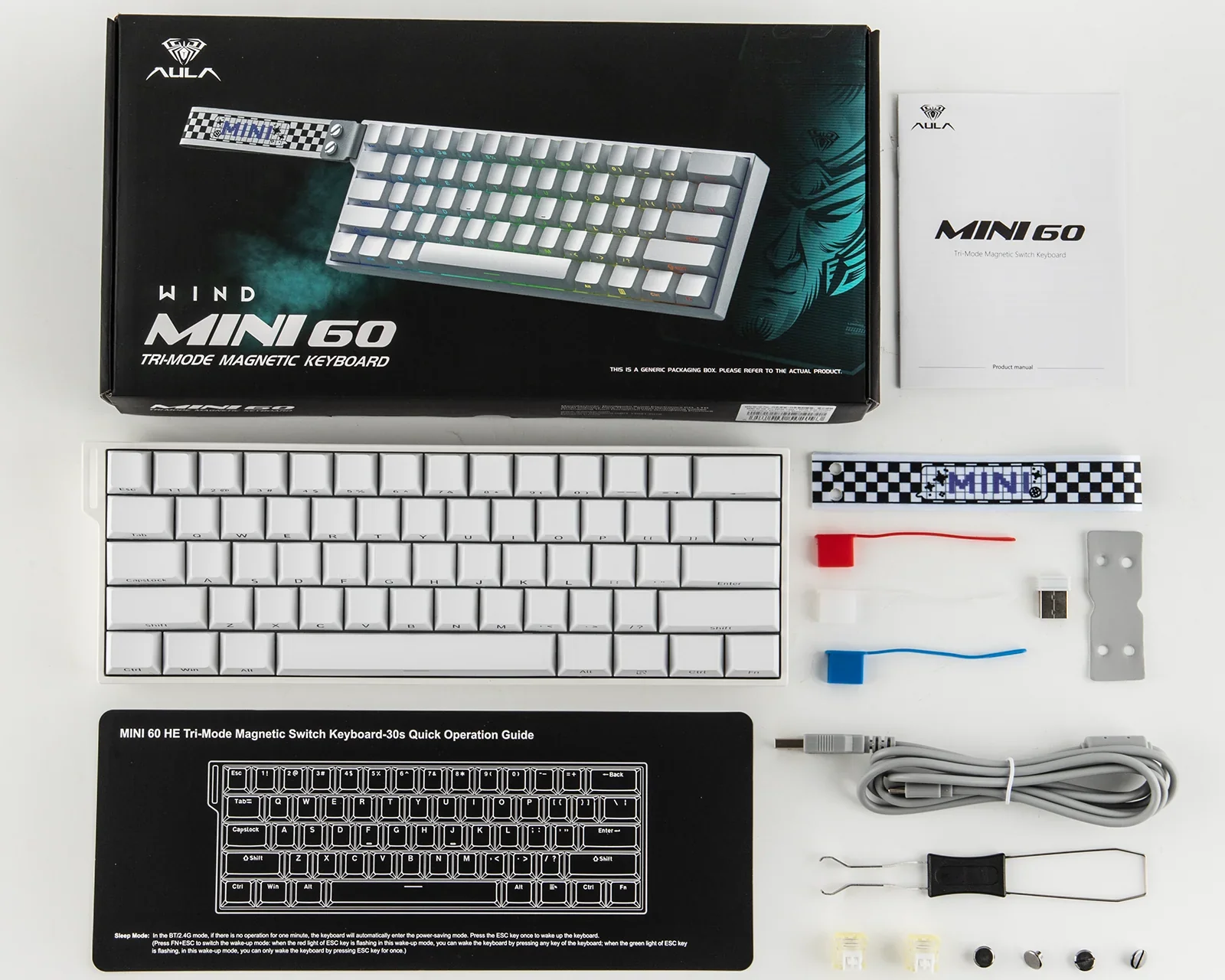 Teclado Magnetico AULA Mini60HE Pro White - Imagen 7