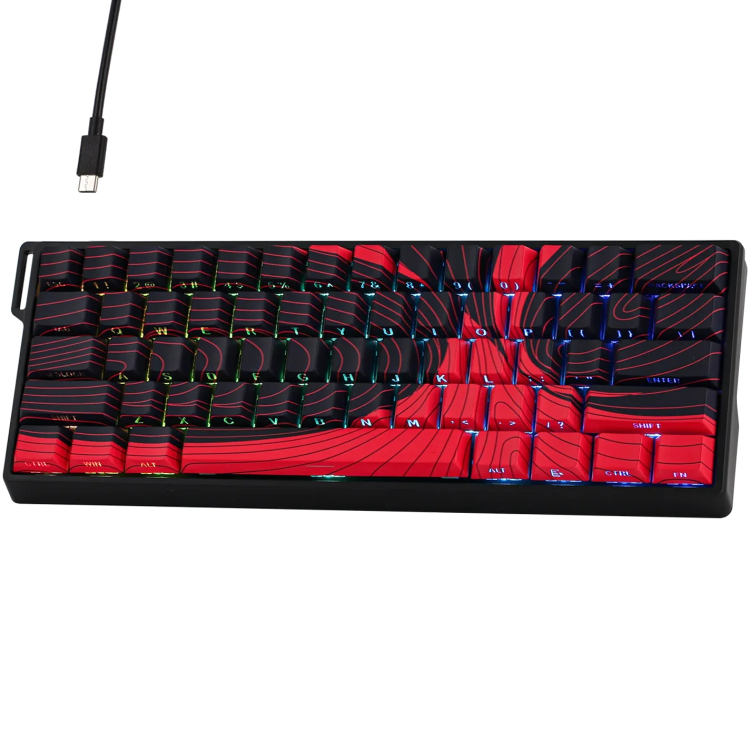 Teclado Magnetico AULA Win60HE Max Black/Red 8Hkz - Imagen 4