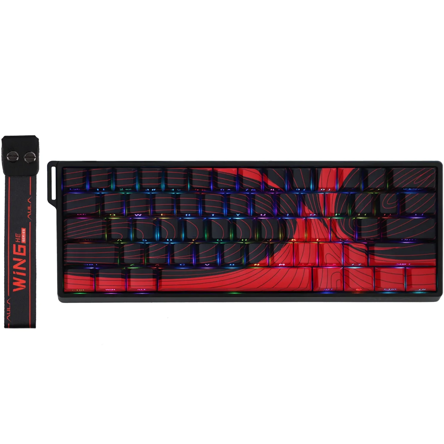 Teclado Magnetico AULA Win60HE Max Black/Red 8Hkz - Imagen 2