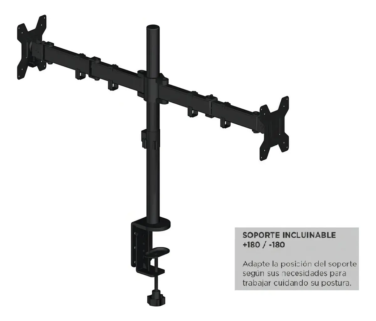 Brazo Soporte Doble Monitor NETMAK NM-ST18 - Imagen 2
