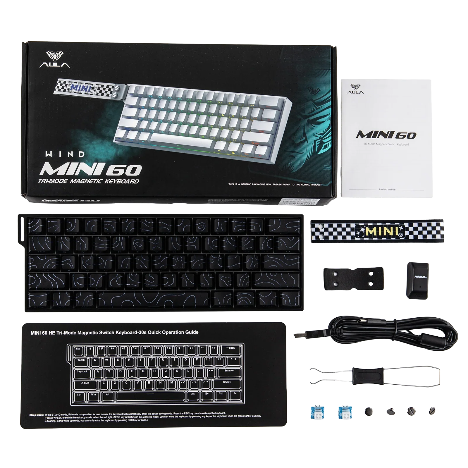 Teclado Magnetico AULA Mini60HE Max Contour Line Black - Imagen 11