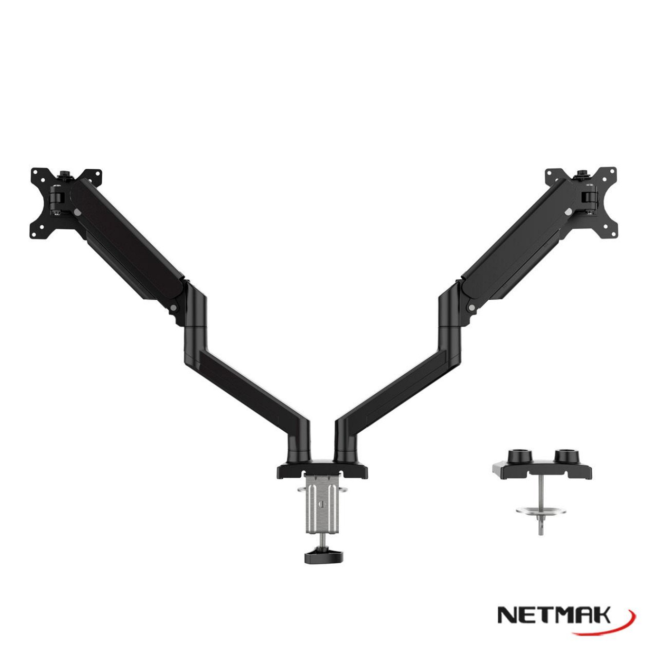 Brazo Soporte Doble Monitor NETMAK NM-ST33 - Imagen 2