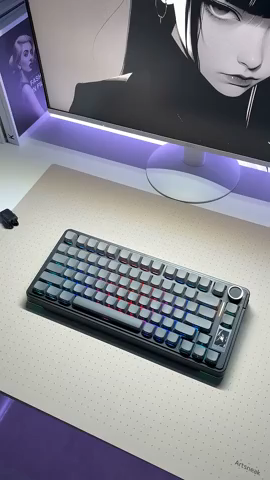 Teclado Mecanico Inalambrico AULA S75 Pro Black Degrade RGB Switch Seiya - Imagen 5