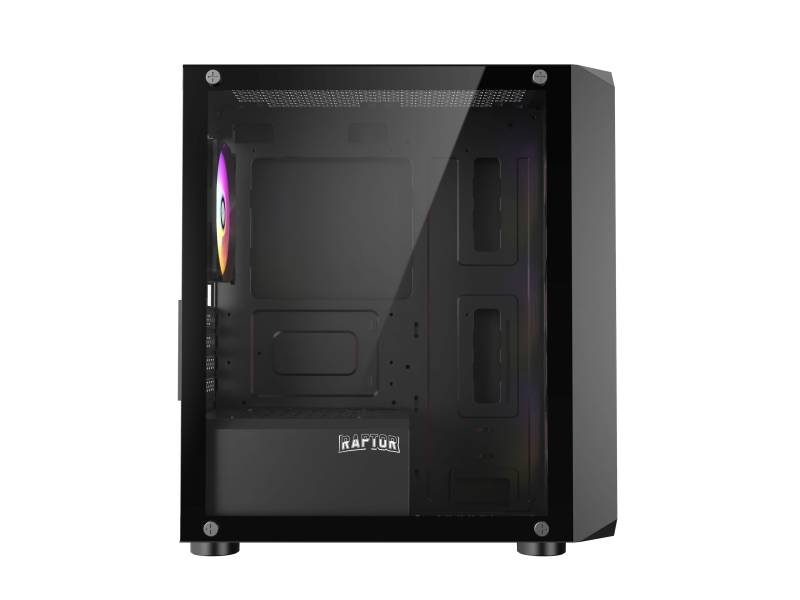 Gabinete RAPTOR Infinity Mesh TG x2 Black 4 Fan - Imagen 4