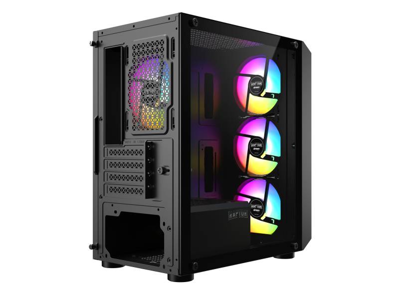 Gabinete RAPTOR Infinity Mesh TG x2 Black 4 Fan - Imagen 5