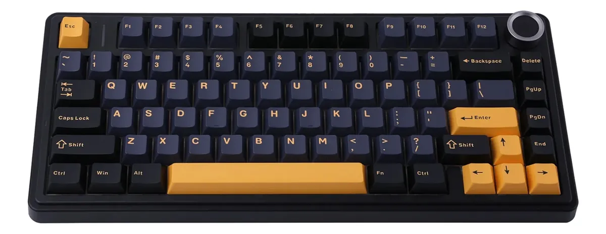 Teclado Mecanico AULA F75 Black/Orange/Blue Wired - Imagen 2