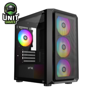 Gabinete RAPTOR Infinity Mesh TG x2 Black 4 Fan