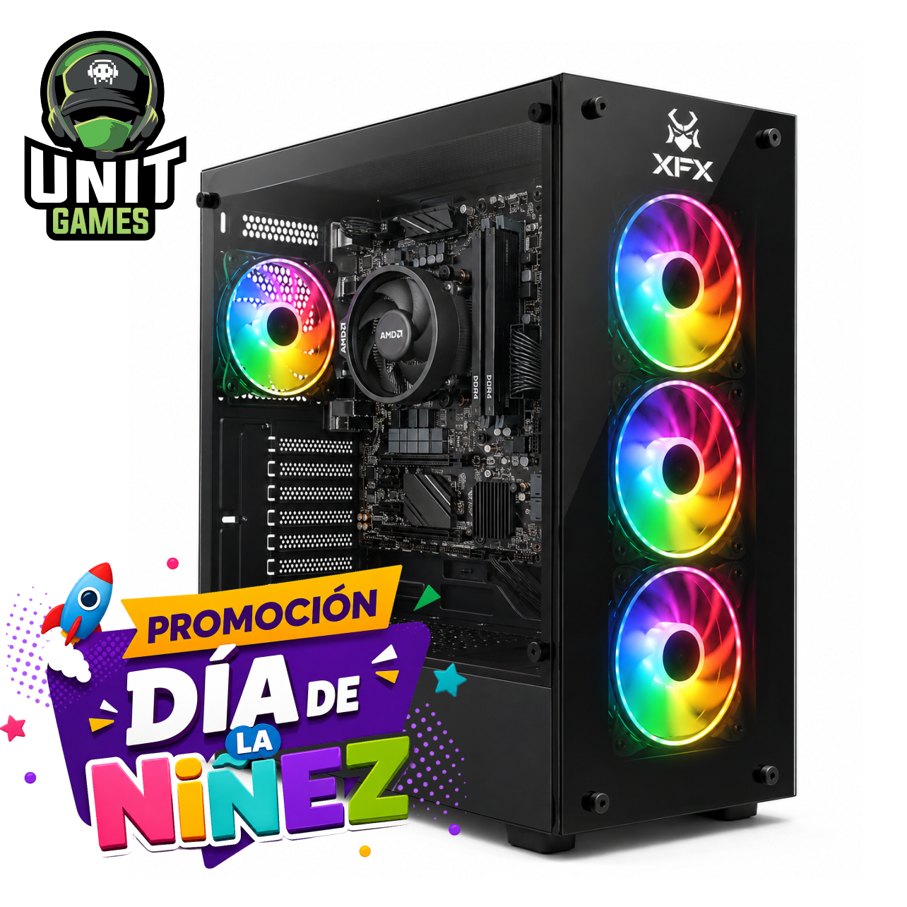 PC Gamers Ryzen 5 5600G 16GB + SSD 480GB