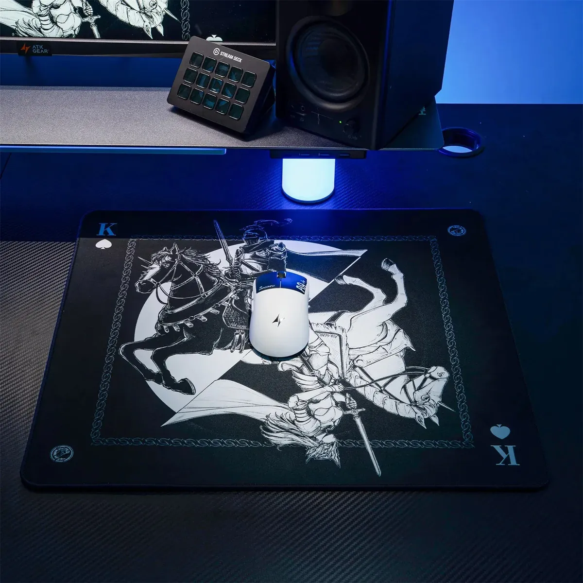 Mouse Pad ATK Knight Zodiac L Tela Black - Imagen 2