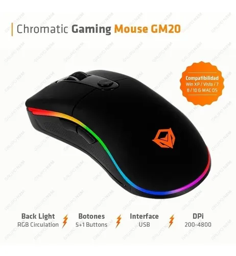 Mouse MEETION MT-GM20 Chromatic RGB - Imagen 2